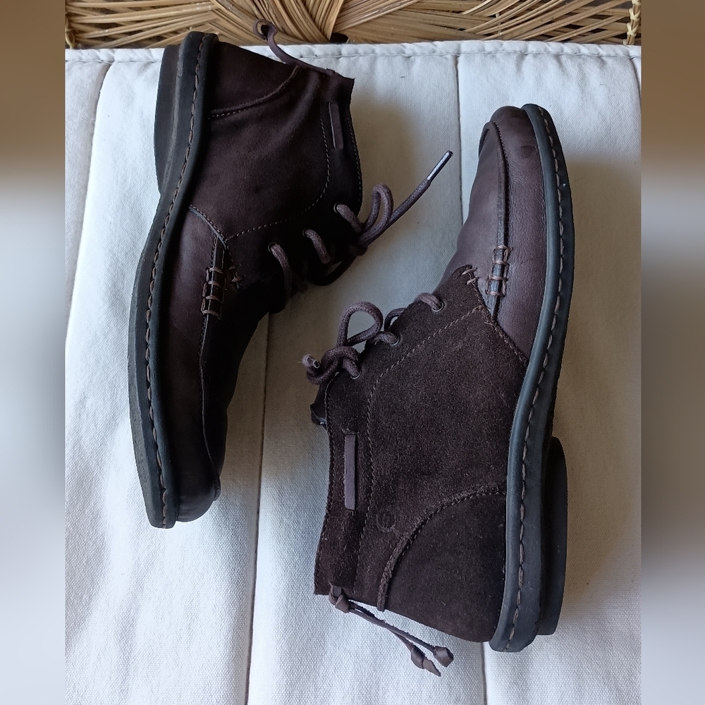 Born Men's Brown Leather Boots_11W